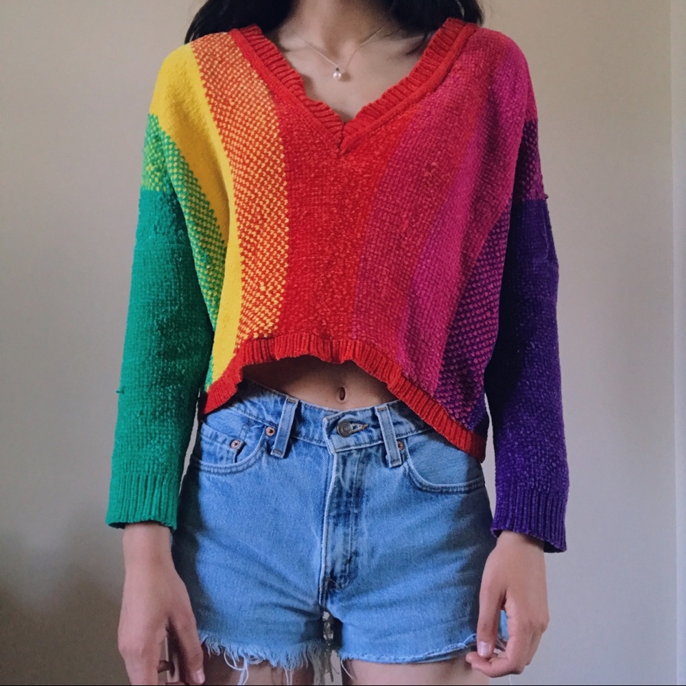 Urban Outfitters Rainbow Sweater